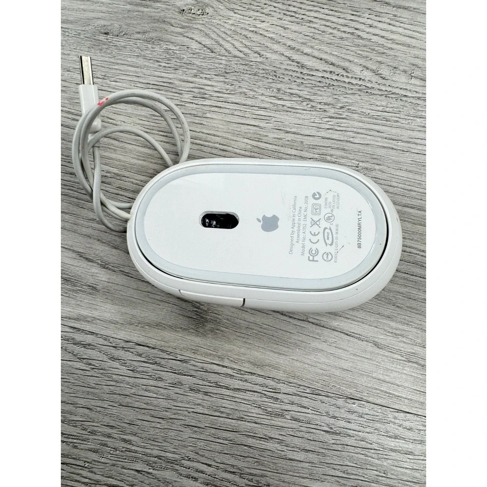 Original Apple Mighty Mouse A1152 EMC No:2058 USB white mouse